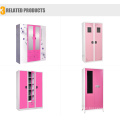 pink one drawer design steel baby kids wardrobe india